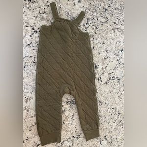 Like NEW Hanna Andersson Quilted Overall in Olive 3T